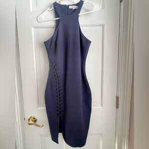Elizabeth and James Navy Midi Dress